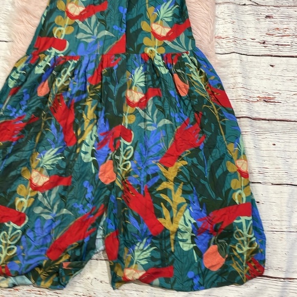 Hutch Tropical Print Maxi Dress - Blue and Red - Picture 9 of 12